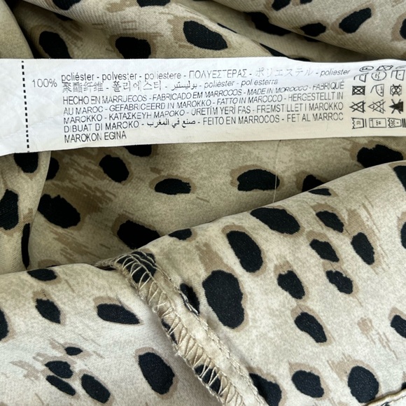 Zara Strappy Mini Dress Leopard Cheetah Animal Print Tan Sz: XS - Picture 10 of 11